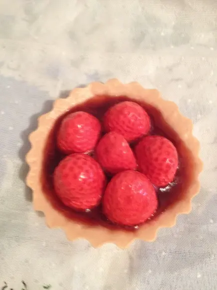 Sabonete Artesanal Torta de Morango (8 cm)
