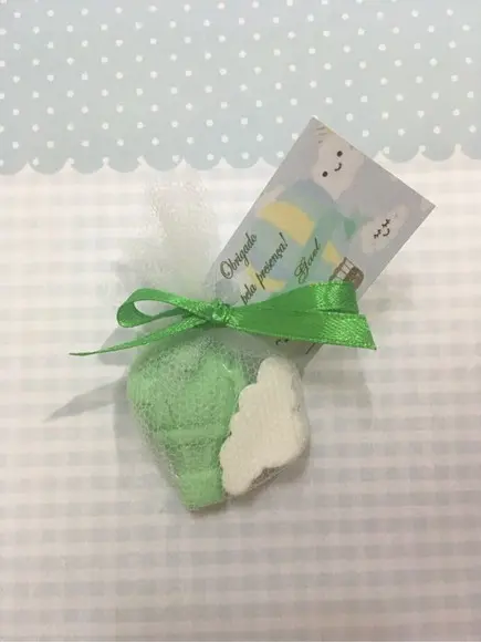 Sabonete Balão e Nuvem no Tule com Tag /