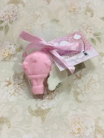 Sabonete Balão e Nuvem no Tule com Tag /