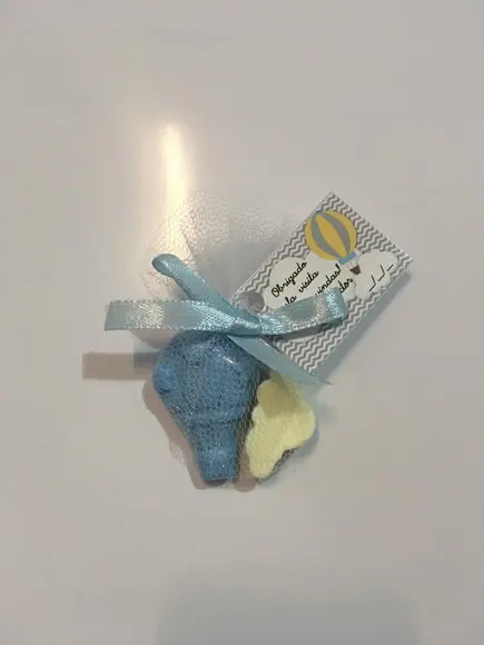 Sabonete Balão e Nuvem no Tule com Tag /