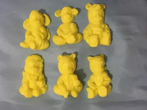 Sabonete Bebê Mamíferos no Tule Elefante Urso Raposa Leão /