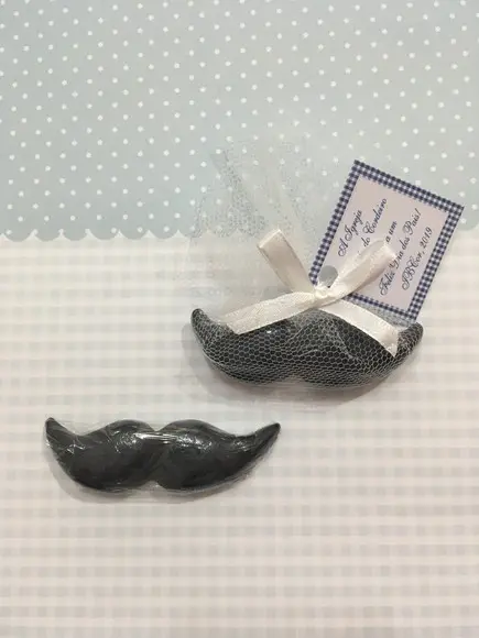 Sabonete Bigode no Tule com Tag
