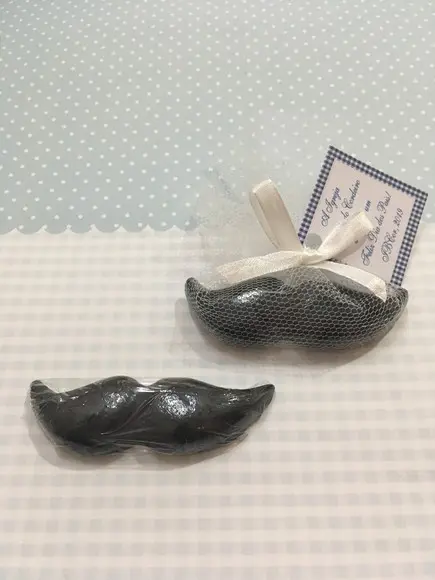 Sabonete Bigode no Tule com Tag