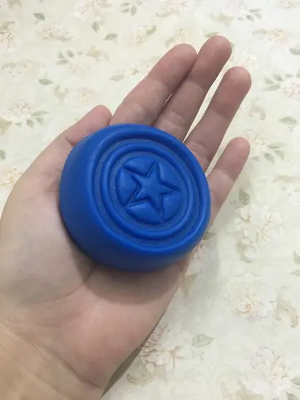 Sabonete Capitão América Escudo no Tule com Tag