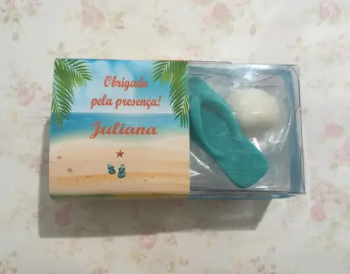 Sabonete Chinelo e Concha na Caixa