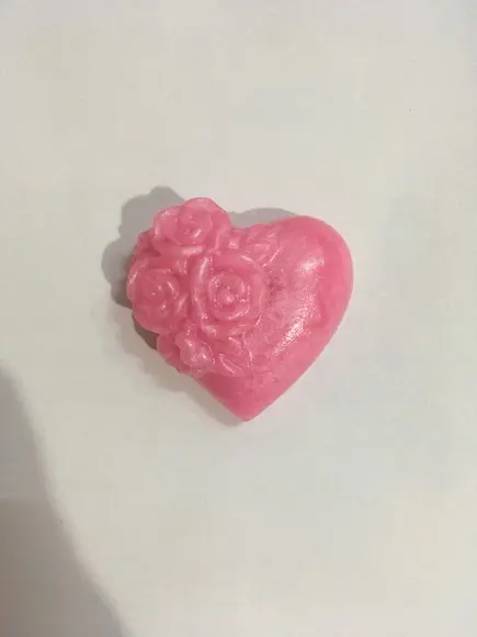 Sabonete Coração com Flor Dia das Mãe
