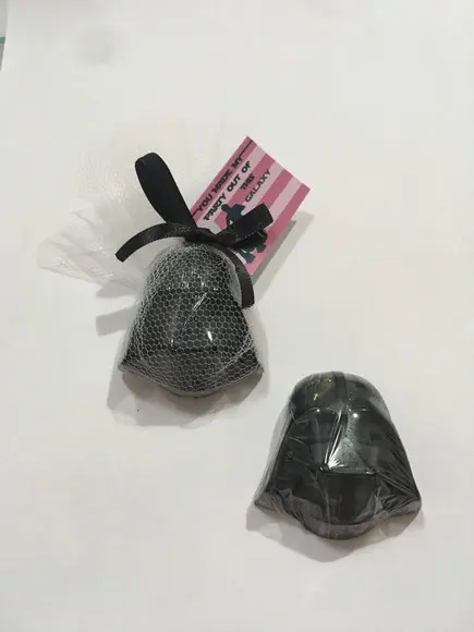 Sabonete Darth Vader Star Wars no tule com tag