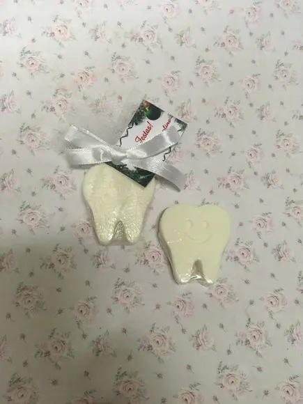 Sabonete Dente no Tule com Tag /