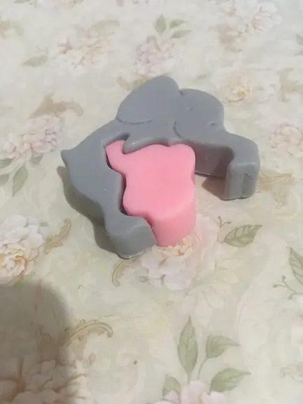 Sabonete Elefante com Filhote Encaixe .