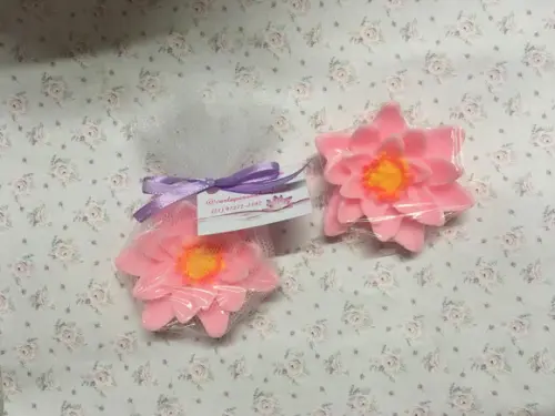 Sabonete Flor de Lótus no Tule com Tag