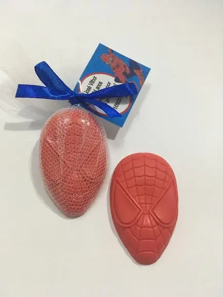 Sabonete Homem Aranha no Tule com Tag