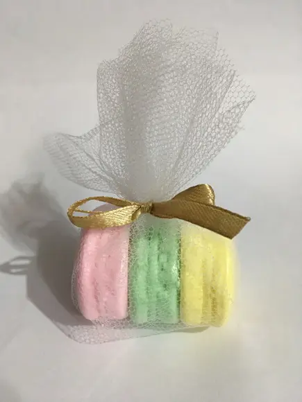 Sabonete Macaron - 3 no Tule