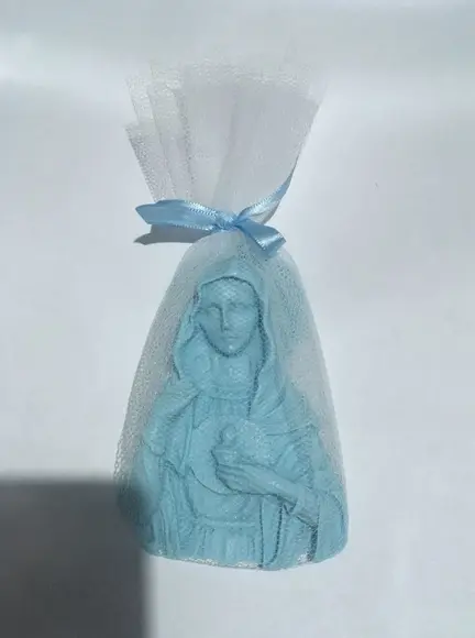 Sabonete Maria ou Jesus no tule (11 cm)