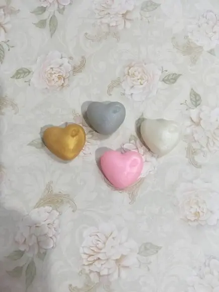 Sabonete Mini Coração Perolado /