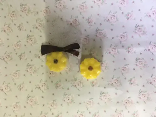 Sabonete Mini Girassol no Tule com Tag
