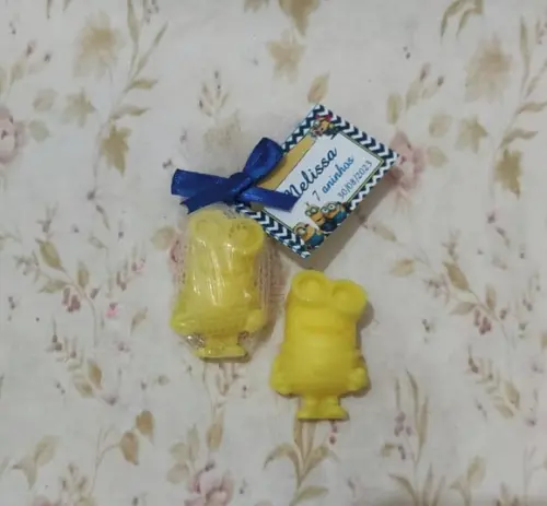Sabonete Minion Minions Meu Malvado Favorito Tule e Tag /