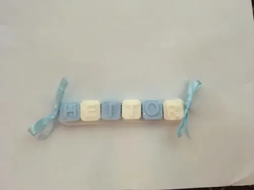Sabonete Nome com 6 Letras no Tule com Tag