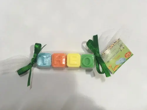 Sabonete Nome com Tule e Tag ( 0,70 Por Letra + R$0,80)