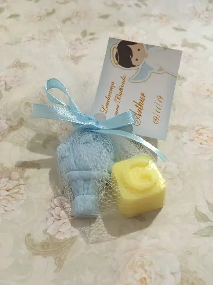 Sabonete Nuvem e Balão no Tule com Tag /