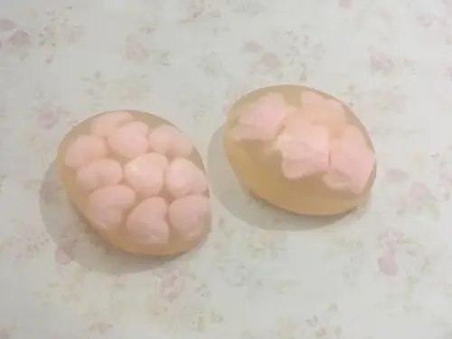 Sabonete oval Barra com corações ou coroas