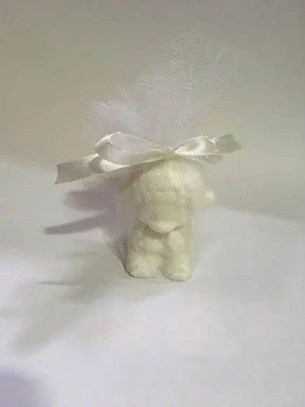 sabonete ovelha 3d no tule com tag