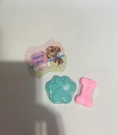 Sabonete Patrulha Canina no Celofane (osso + Pata) Tag /