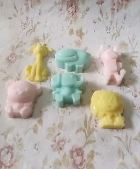 Sabonete Safari Leão Urso Girafa Hipopótamo e Macaco /