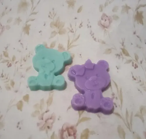 Sabonete Urso Chá Revelação no Tule com Tag /