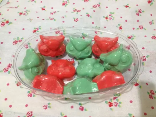 Saboneteira com 10 Corujas - Tema Natal