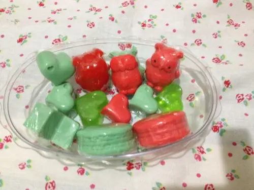 Saboneteira com 12 sabonetes Tema Natal