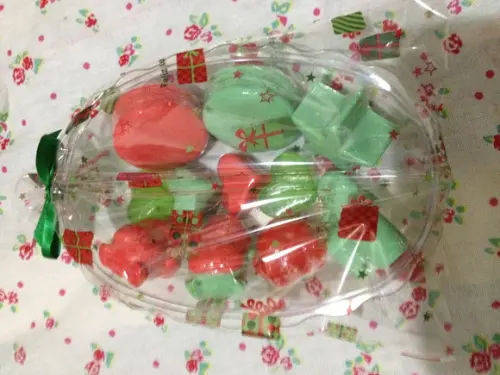 Saboneteira com 12 sabonetes Tema Natal