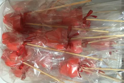 Sabonetes Botão de Rosal com Tag /