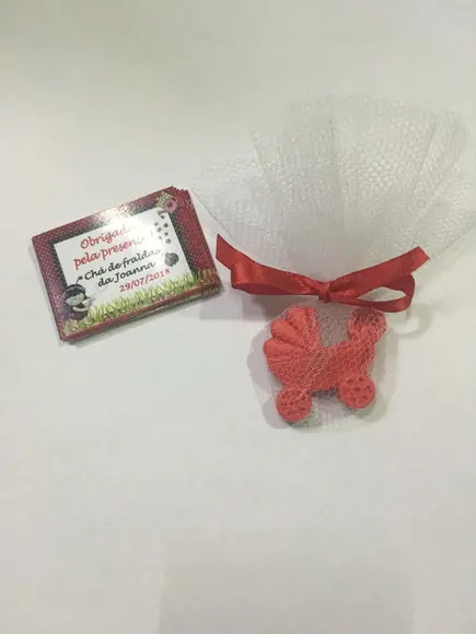 Sabonetes Carrinho de Bebê no Tule com Tag