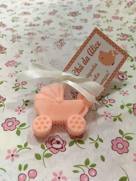 Sabonetes Carrinho de Bebê no Tule com Tag