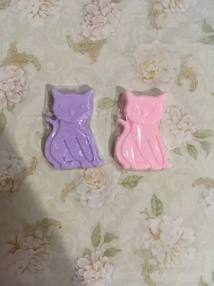 Sabonetes Gato Sentado no Tule com Tag