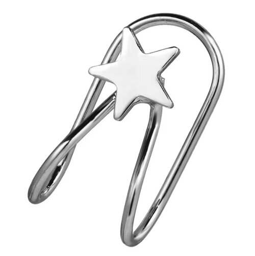 Kit 05 Piercing Auricular Fake na cor Prateado