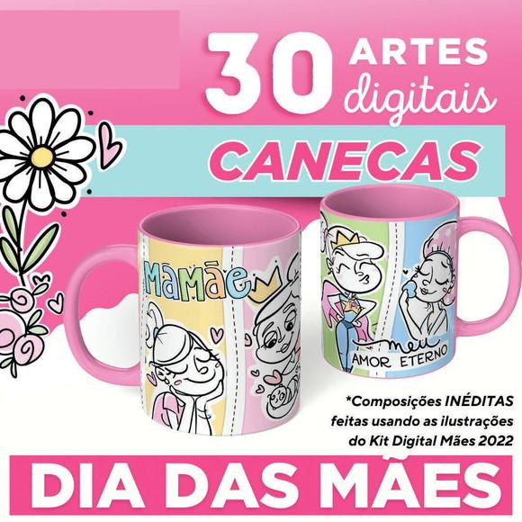 Arquivo Artes Digitais para Caneca Dia das Mães