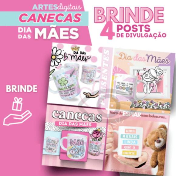 Arquivo Artes Digitais para Caneca Dia das Mães