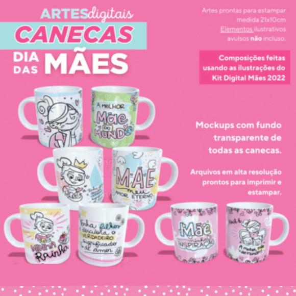 Arquivo Artes Digitais para Caneca Dia das Mães