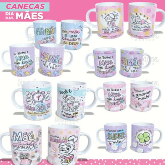 Arquivo Artes Digitais para Caneca Dia das Mães