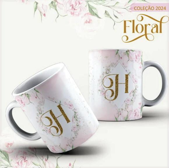 Arquivo Digital Agenda 2024 Floral Rosa Clean