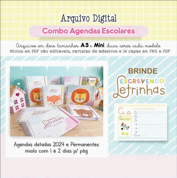Arquivo Digital Agenda Escolar 2024 Datadas e Permanentes