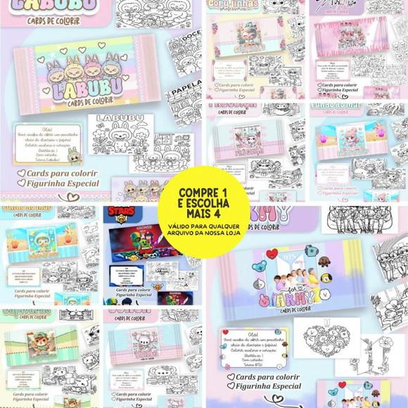 Arquivo Digital Big Cards para Colorir