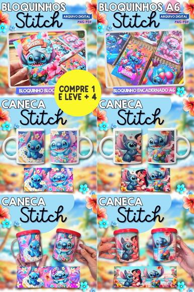 Arquivo Digital Bloquinhos e Canecas Stitch