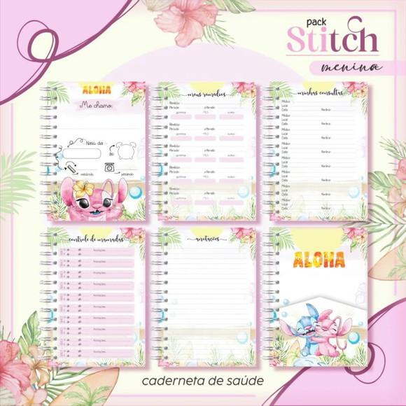 Arquivo Digital Caderneta de Saúde Stitch Menina