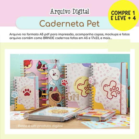 Arquivo Digital Caderneta Pet+ Brinde (cadernos Cat e Dog)