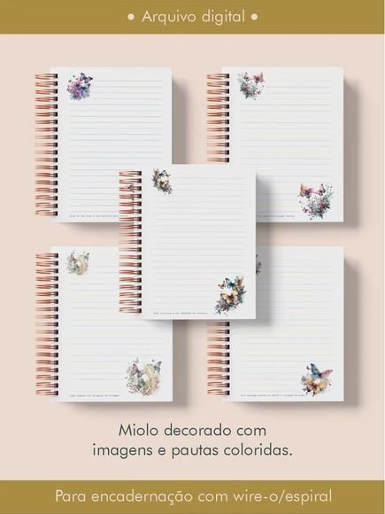Arquivo Digital Caderno Borboletas A5 Wire-o