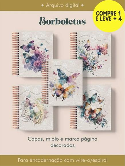 Arquivo Digital Caderno Borboletas A5 Wire-o