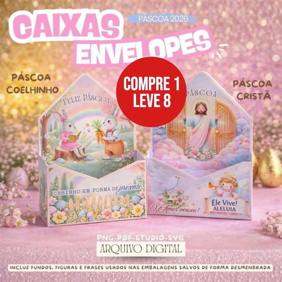 Arquivo Digital Caixas Envelope Páscoa