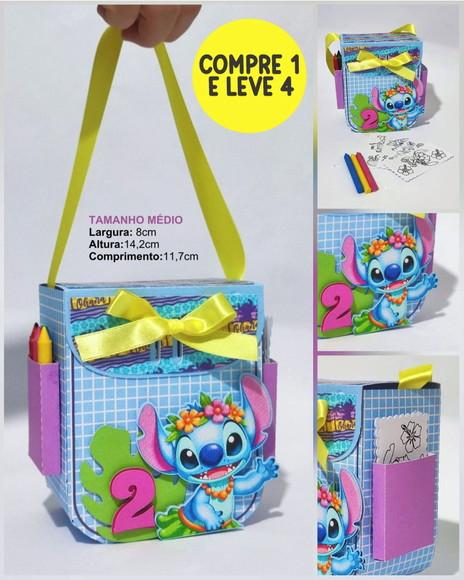 Arquivo Digital Caixa Mochila Stitch 13